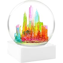 エヴィススノーGLOBE Glass Snow Globe Saks Fifth Ave NYC Twin Towers Glitter New
