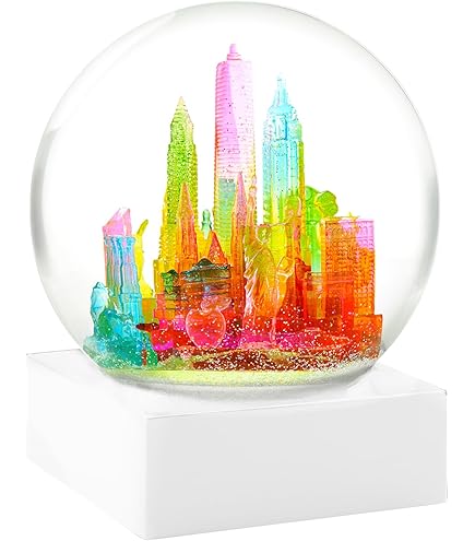 Amazon.com: CoolSnowGlobes New York City Silver Cool Snow Globe