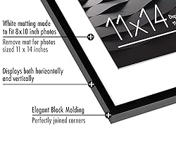 Americanflat 11x14 Picture Frame in Black - Use as