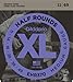 D'Addario Guitar Strings - XL Half Rounds Electric Guitar Strings - Semi-Flat Wound - Bright Tone, Smooth Feel, Reduced Finger Noise - EHR370 - Medium, 11-49