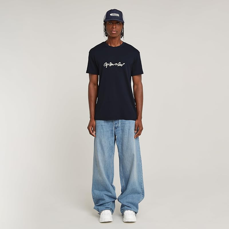 T-shirt masculina G-Script R T, azul (Saudação D25150-c812-c742), M