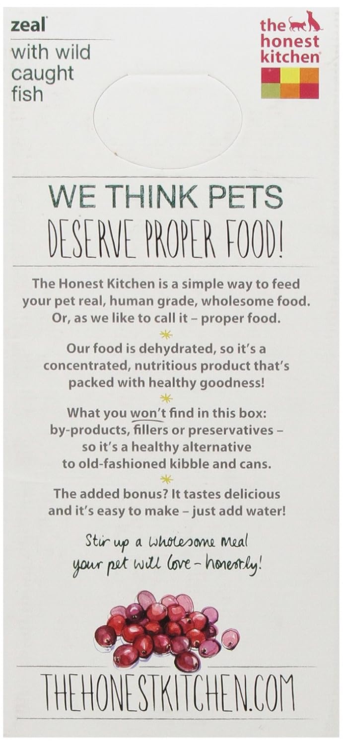The Honest Kitchen Zeal Grain Free Dog Food Natural Human Grade