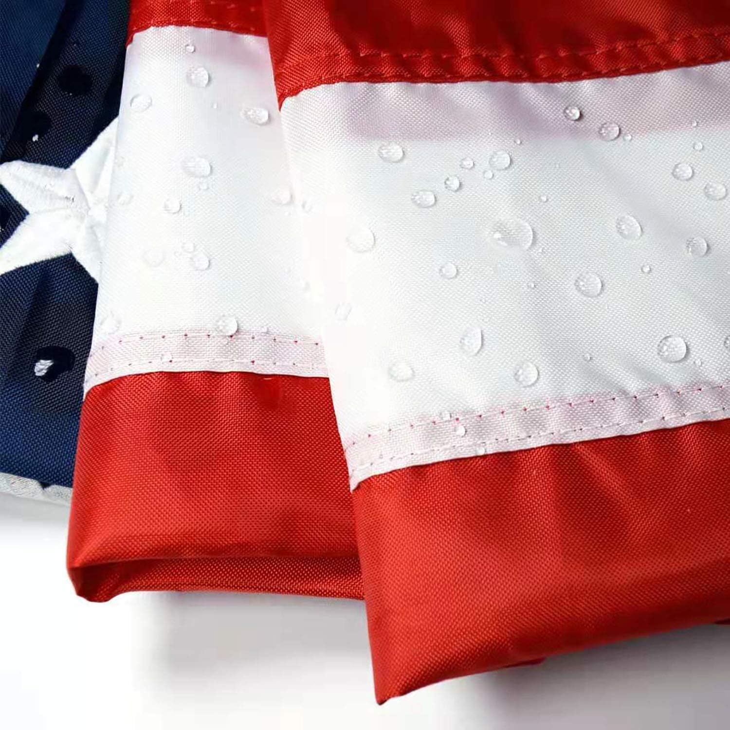 American Flag, Durable Deluxe Embroidered Stars and Double Edge Sewing, Brass Grommets Nylon Garden US Flag Built for Outdoor and Indoor (3x5FT): Garden & Outdoor