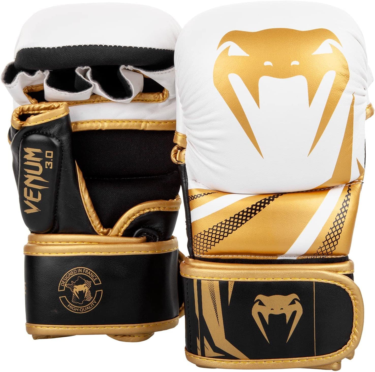 Venum Challenger 3.0 Sparring Gloves - White/Black/Gold - M Image Venum Challenger 3.0 Sparring Gloves - White/Black/Gold - M Image