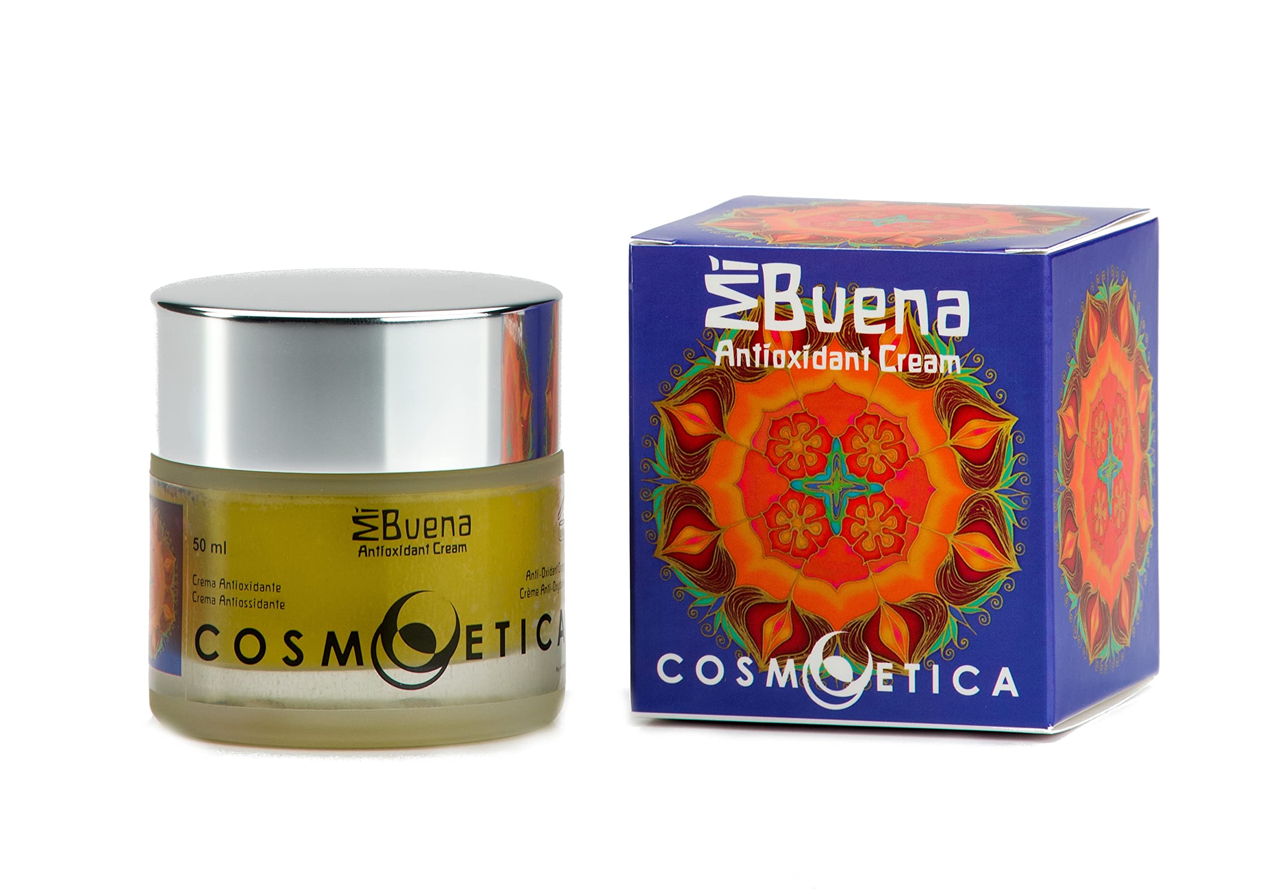 Cosmoetica MiBuena Anti Oxidant Face, Neck and Body Cream - Premium Natural Certified Organic Anti-Aging Hydrating Nourishing Cleansing Moisturiser