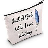G2TUP Creative Writer Gift Who Loves Writing Makeup Bag Future Author Cosmetic Bag Novelist Gift Write Lover Gift Zipper Trav