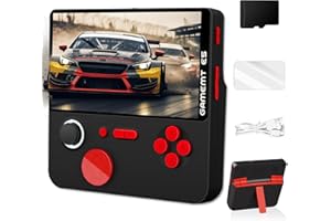CHEFFUN Handheld Game Console, 5 Inch IPS Screen Retro Gaming Console, Pre-Installed 64GB TF Card Built-in 15000+ Classic Games, 1280x720 Pixels, Game Searchable, Portable Pocket Arcade with Desktop Stand