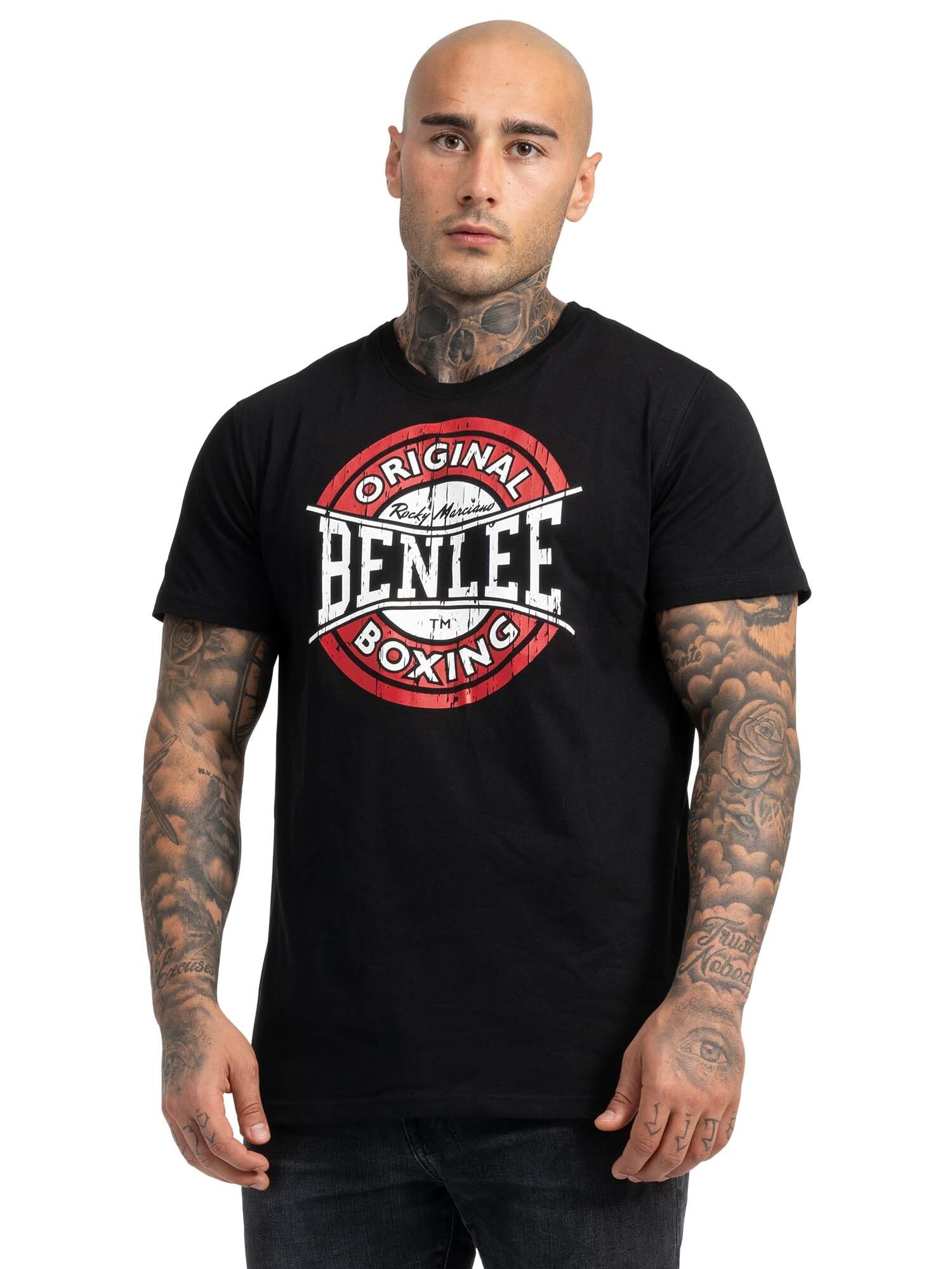 Ben Lee Rocky Marciano Men's Boxing Logo T-Shirt - Black, Small