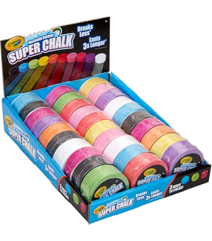 Crayola Non-Toxic Kids Chalk, 12 Sticks Pack, Colored