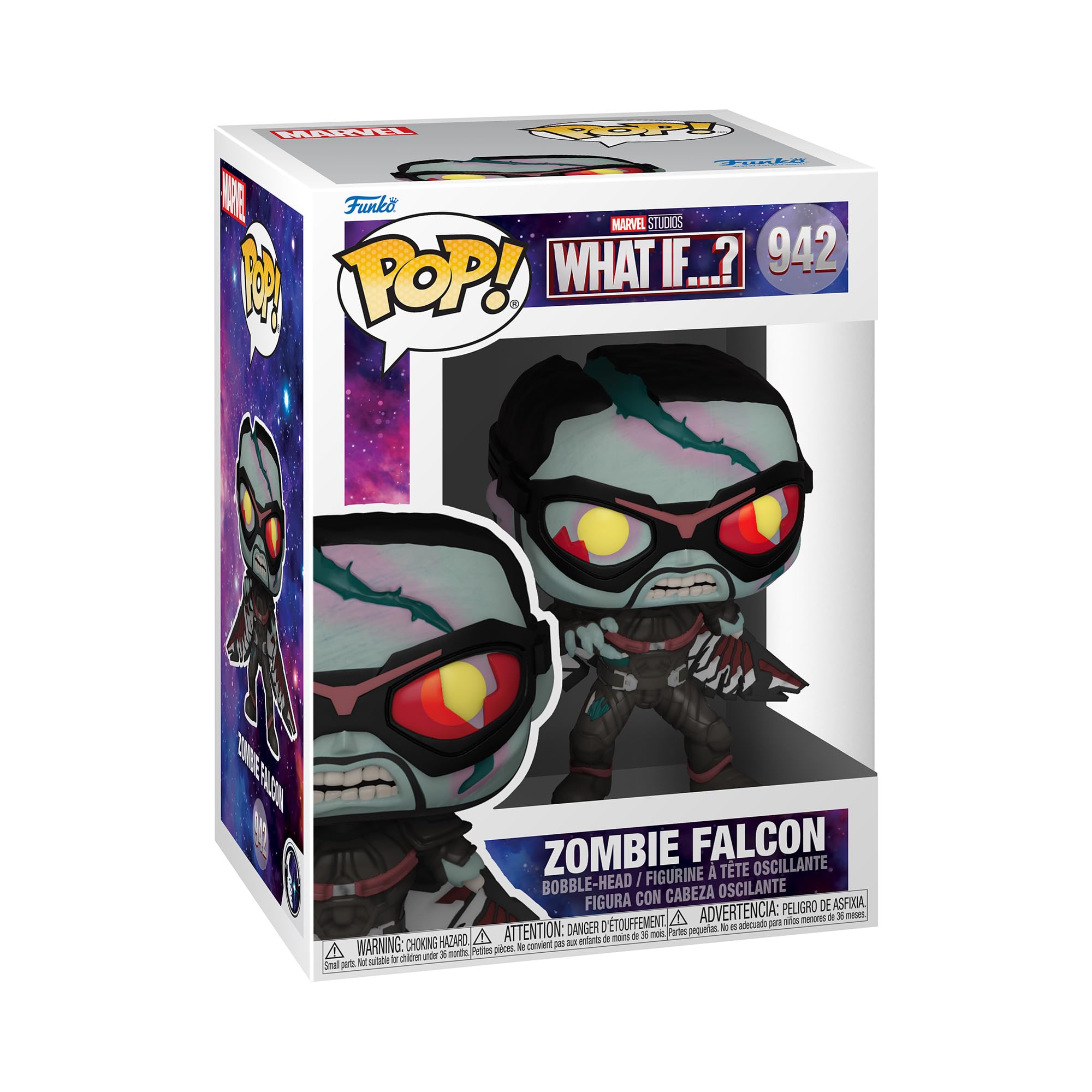 Funko POP! Marvel - What If - Zombie Falcon - Marvel What If - Collectable Vinyl Figure - Gift Idea - Official Merchandise - Toys for Kids & Adults - TV Fans - Model Figure for Collectors and Display