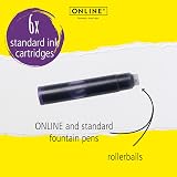 ONLINE Standard Ink Cartridges 6pc Purple Universal Fountain Pen Rollerball view 2