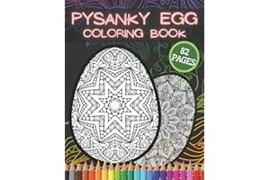 Pysanky Egg Coloring Book: Mandala Easter Colouring Ukrainian Cut-Out Eggs Of Eastern Europe For Kids and Adults