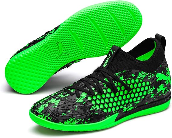 chuteira puma cinza e verde