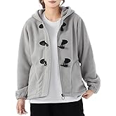 JiangWu Winter Coats for Women Full Zip Polar Fleece Jacket Sherpa Lined Outdoor Warm Coat