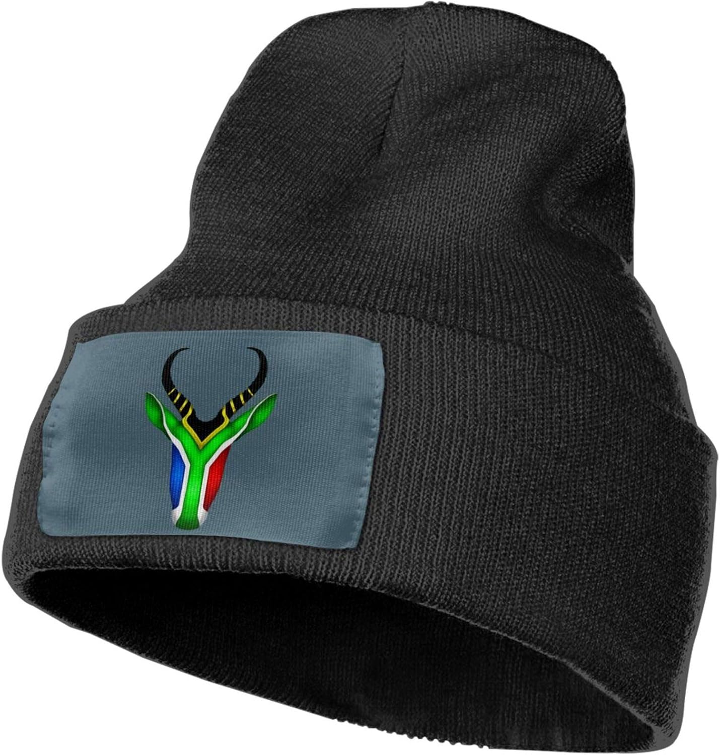 Dfenere South African Springbok Winter Stretchy Beanie Hats Warm Soft