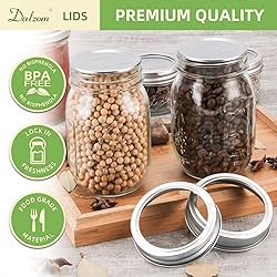 Dalzom® 72Pcs Canning Lids Wide Mouth, Premium