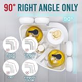 TAILI Corner Shower Caddy 90° Suction Shelves White ABS Triangle Shelf view 4