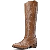 DREAM PAIRS Women's Cowboy Knee High Western Boots