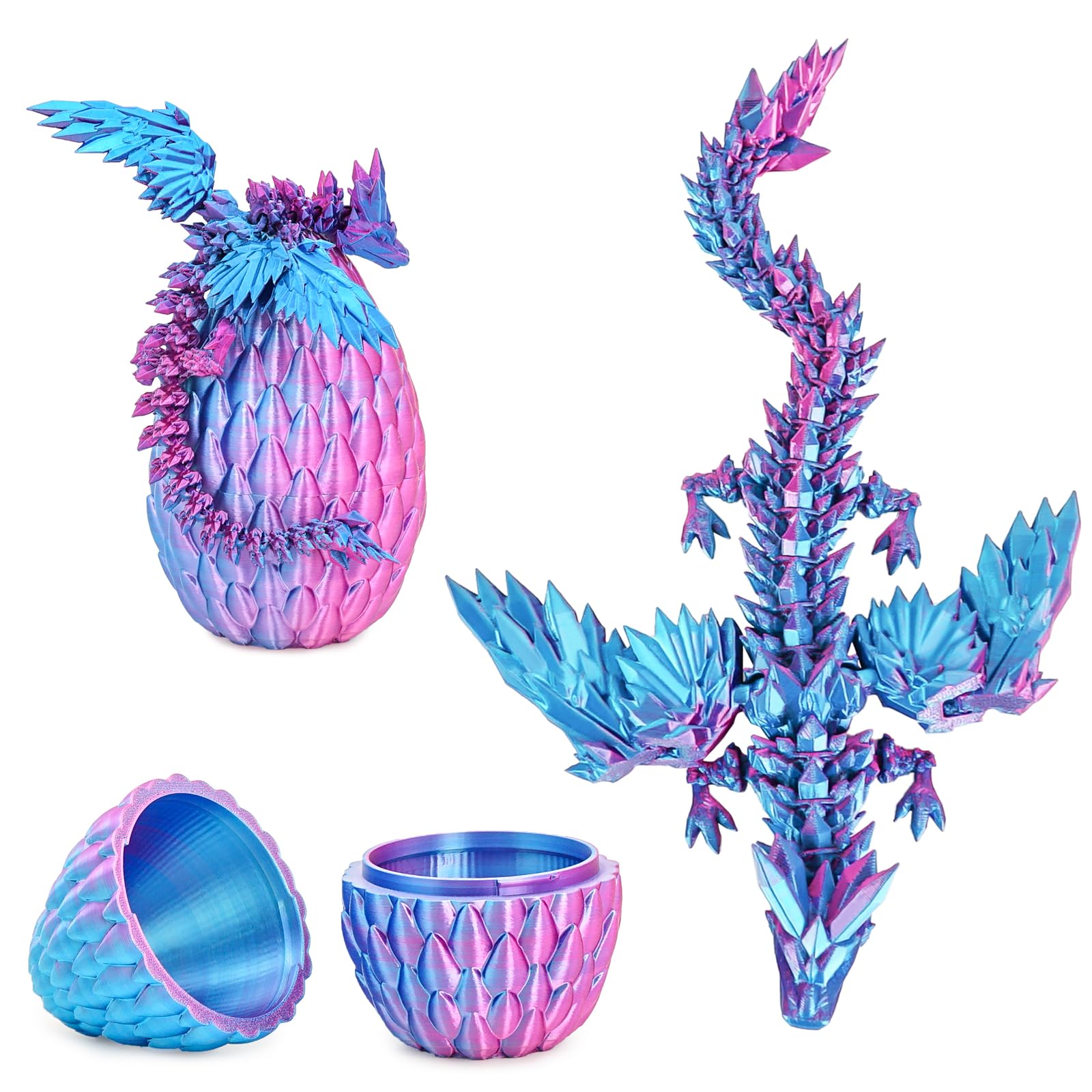 3d Printed Dragon Eggs With Dragon Inside Rainbow Articulated 3d | UAE