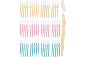 Dermaplane Razor, 60 Pcs Face Razors for Women and Men, Multipurpose Eyebrow Razor, Dermaplaning Tool for Face by MoHern， Multi-Color