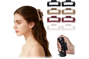 8PCS Claw Clip, Silicone Hair Clips, New Large Claws Clips for Women Girl Thick Hairs Model is Super Soft Cozy Clipped Flexib