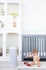 Ubbi Stainless Steel Nappy Pail Odor Locking Grey - No Special Bags view 6