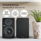 Roxel Onyx Active Bookshelf Speakers 100W RMS HDMI ARC Bluetooth 5.0 Black view 8