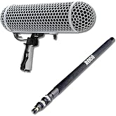 Rode Mini-Boompole Lightweight Microphone Boom Pole with Rode Blimp Windshield and Shock Mount System