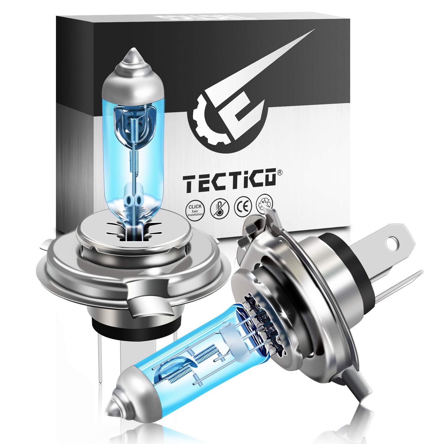 TECTICO HS1 PX43T Headlight Bulbs 12V 35W Warm White +130% Ultra Super Bright Car Halogen Upgrade Replacement, 2 Lamps