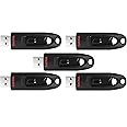 SanDisk Cruzer Ultra 16GB USB 3.0 Flash Drive SDCZ48-016G-U46 up to 100MB/s (Pack of 5)