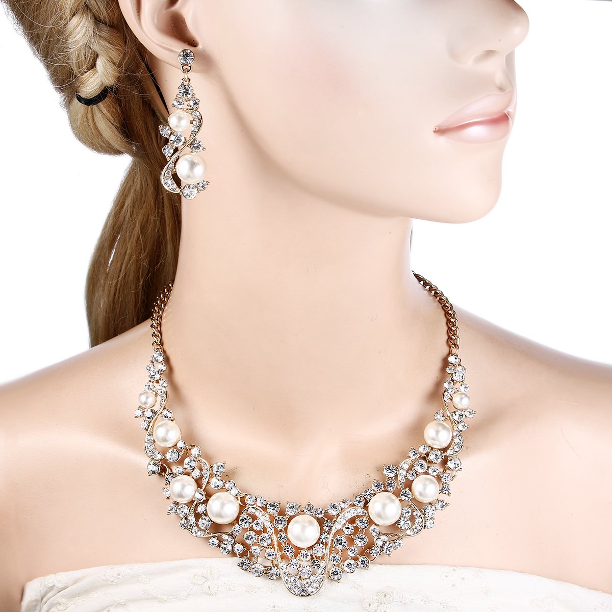 XILAZAB Women's Jewelry Set - Austrian Crystal Necklace, Earrings, Bracelet For Wedding & Prom - View #6