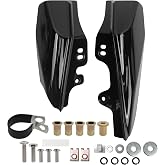 Compatible with Harley Davidson Touring 2001 2002 2003 2004 2005 2006 2007 2008 Gloss Black Mid-Frame Air Deflector, Heat Shield Accessories Fit Electra Glide/Street Glide/Road King/Ultra Classic