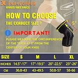Thx4COPPER Hinged Knee Support Brace Open Patella X Large Adjustable Straps view 3