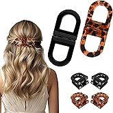 Magnetic Hair Clips for Women - Strong Hold No-Slip No Crease 2-in-1 Hair Styling Clips, Gentle on All Hair Types for Easy Everyday Hairstyles (A: Leopard & Black)