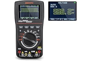 GOCHIFIX Handheld Oscilloscope Multimeter Combo Portable Oscilloscope Digital 10Mhz Bandwidth with Oscilloscope Probe 2 in 1 Multimeter and Oscilloscope Automotive Scope Meter Multimeter