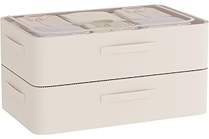 Under Bed Storage Bins Frame Storage Box Oxford Fabric Sturdy Underbed Container Foldable Stackable Large Capacity Clothes Or