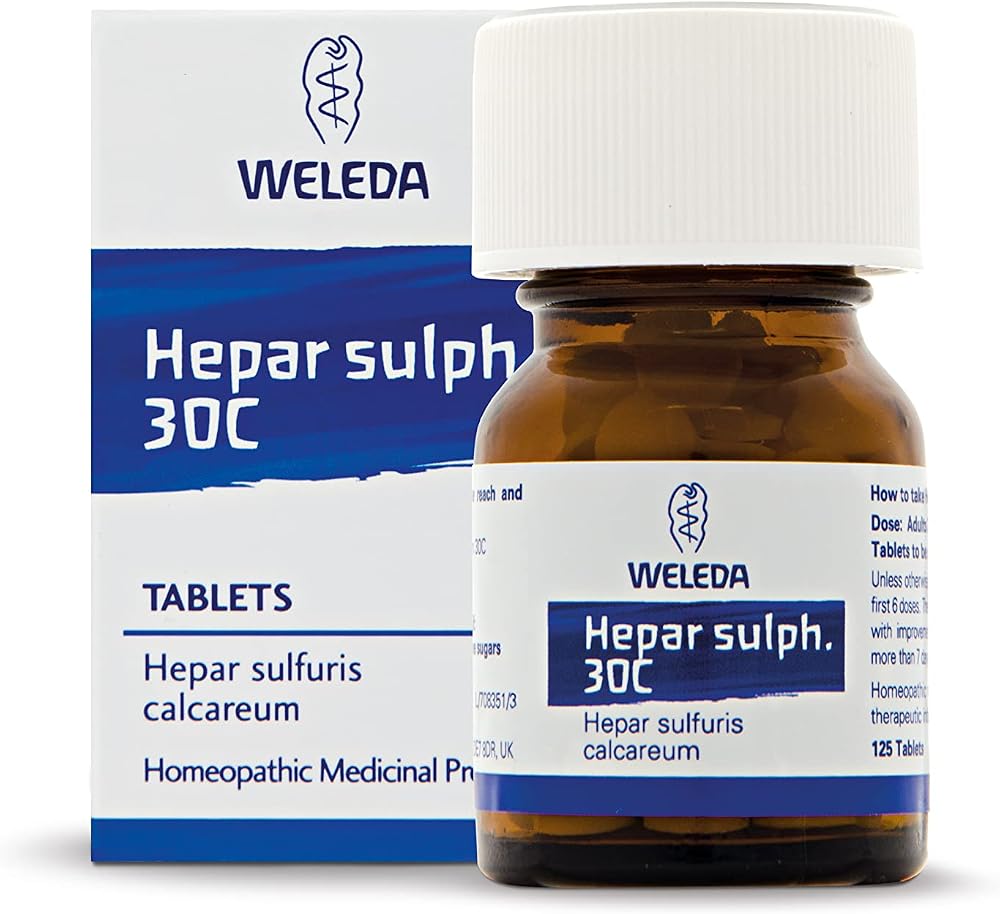 Weleda Hepar Sulphuris 30C 125 Tablets – Homeopathic Remedy Pack