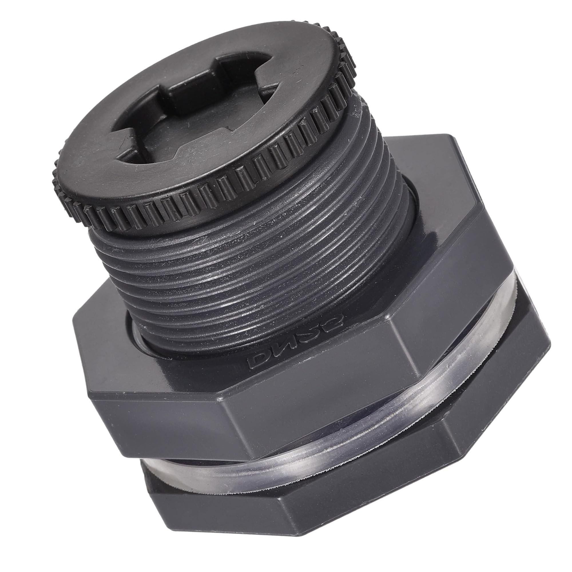 MACHSWON PVC Bulkhead Tank Adapter with Plug Fitting G1 Thread for Rain Barrels Water Tank Aquariums Ponds 2 Set