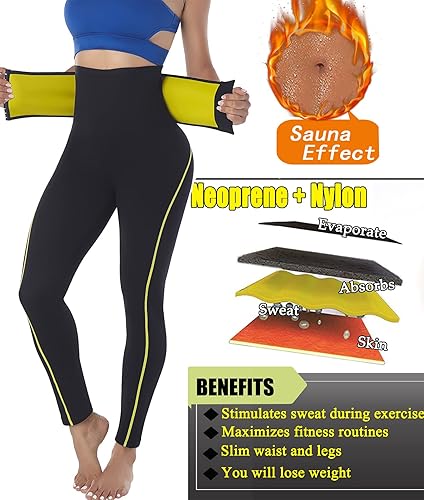 SEXYWG Women Waist Trainer Sauna Pants High Waist Slimming Legging