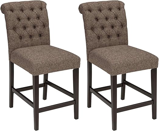 Amazon Com Signature Design By Ashley Tripton Counter Height Bar Stool Graphite Furniture Decor