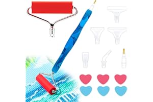Sonsage Diamond Painting Resin Pen Only Dark Blue 5D Ergonomic Diamond Art Roller Accessories and Tools Set Dots Round Square Drill Wax Pens Holder Supplies