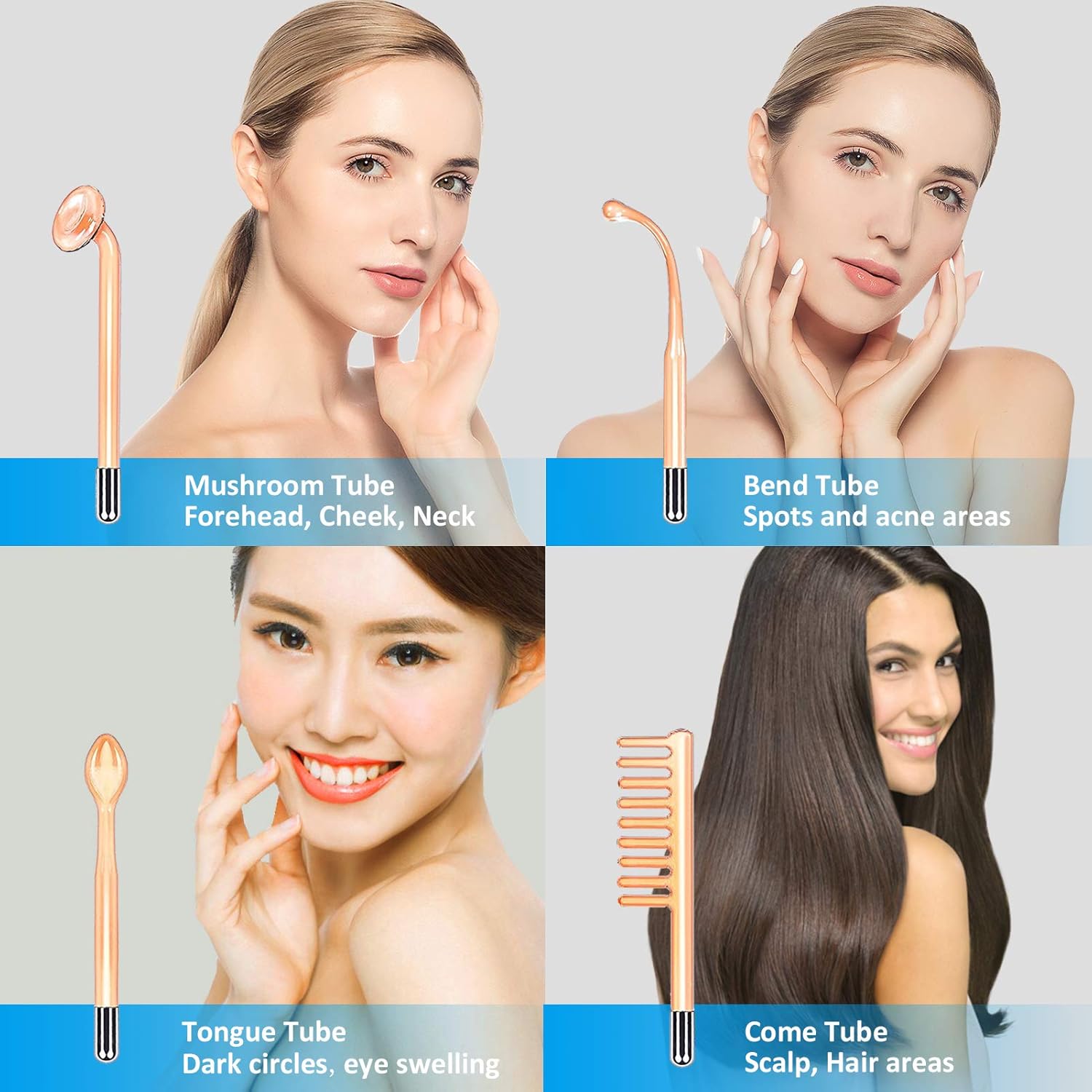 High Frequency Facial Machine, Portable Handheld Skin Therapy Wand, for Acne, Face Tightening, Wand Machine for Remove Wrinkles, Eyes Puffiness and Dark Circles: Beauty