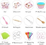 LEADSTAR Kids Baking Set 30 Pc Apron Hat Kitchen Tools Toy Gift 3-12 view 2