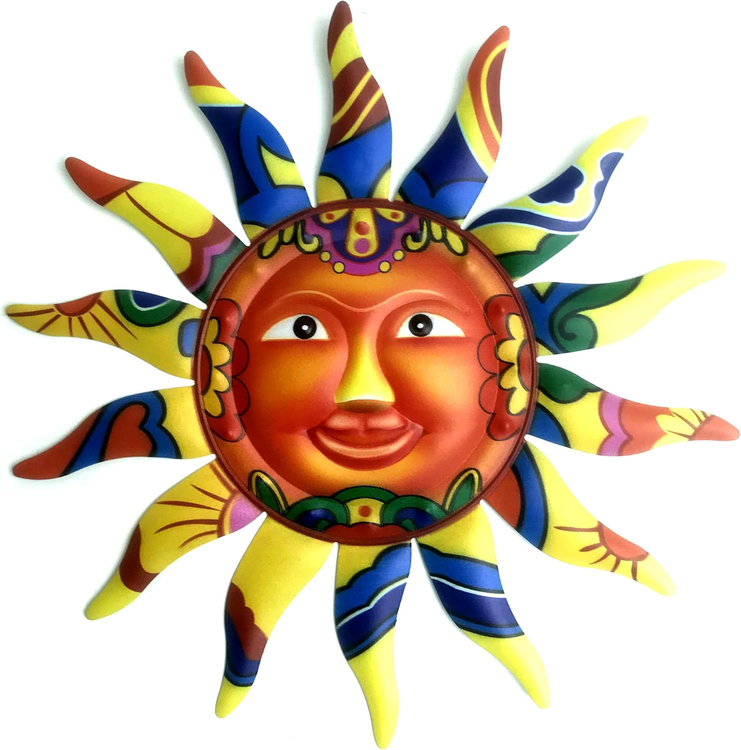 Plaques & Wall Art - Ygreenparty Metal Sun Wall Hanging Wall Art Sun Face Wall Plaque Sculpture Statues Hanging Decorations For Indoor Outdoor
