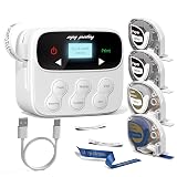 Phomemo Ribbon Label Printer, Kitchen Magnetic Label Maker Machine with 4 Tapes F12 Handheld Rechargeable Backlit-LCD Screen Labeler One-Click Print Date for Home Food School Gift Wrapping Fridge