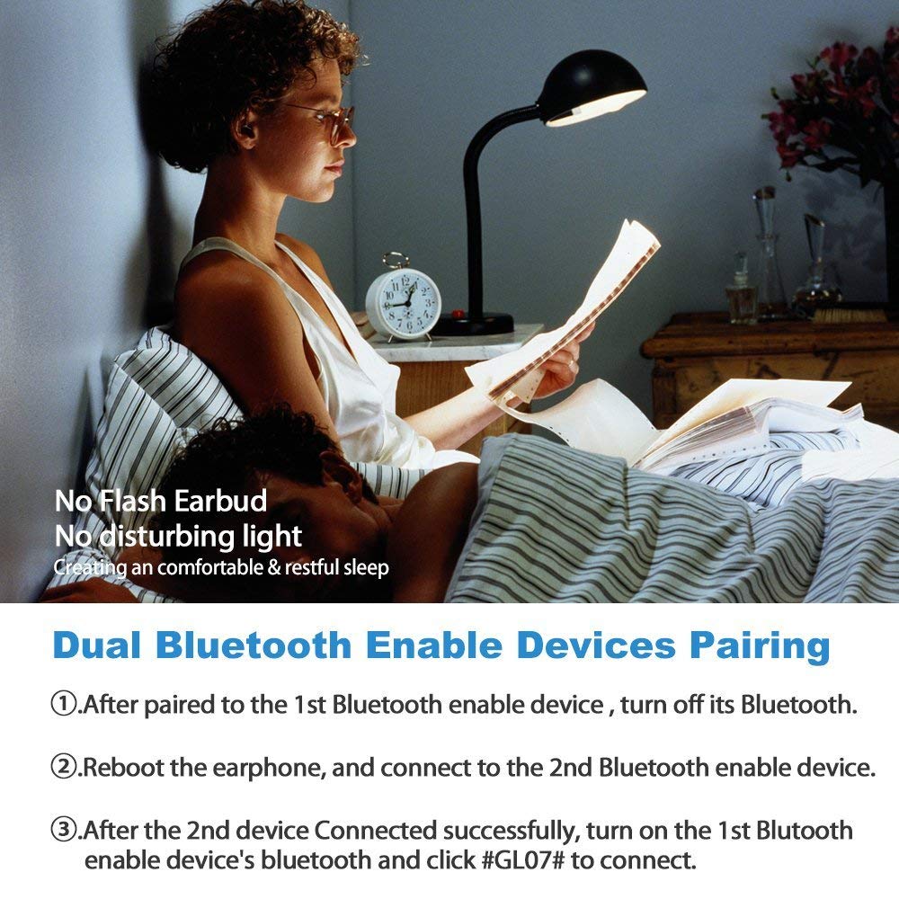 Écouteur Bluetooth, Mini Oreillette Bluetooth 4.1 [Nouvelle Recharge Magnétique] Sans Fil Réduction de Bruit Multipoint Intra-Auriculaires Casque avec Micro pour iPhone, Samsung, Android Smartphones (Noir)