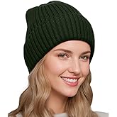 Satin Lined Beanie for Women Men, Womens Silk Lined Beanies, Wool Knit Cuffed Warm Winter Hats Skull Cap