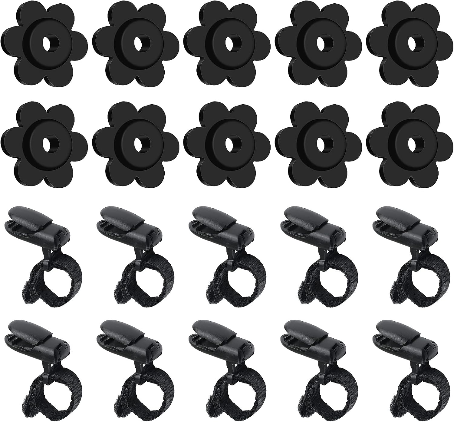 Flagpole Hardware - HOOSUN 20 Pack Garden Flag Clips And Stoppers,Tiger Clips For Garden Flag Holders,Garden Flag Rubber Stoppers,Garden Flag Holder Clips For Small Flags,Garden Flag Accessories Decorative Flag Holder