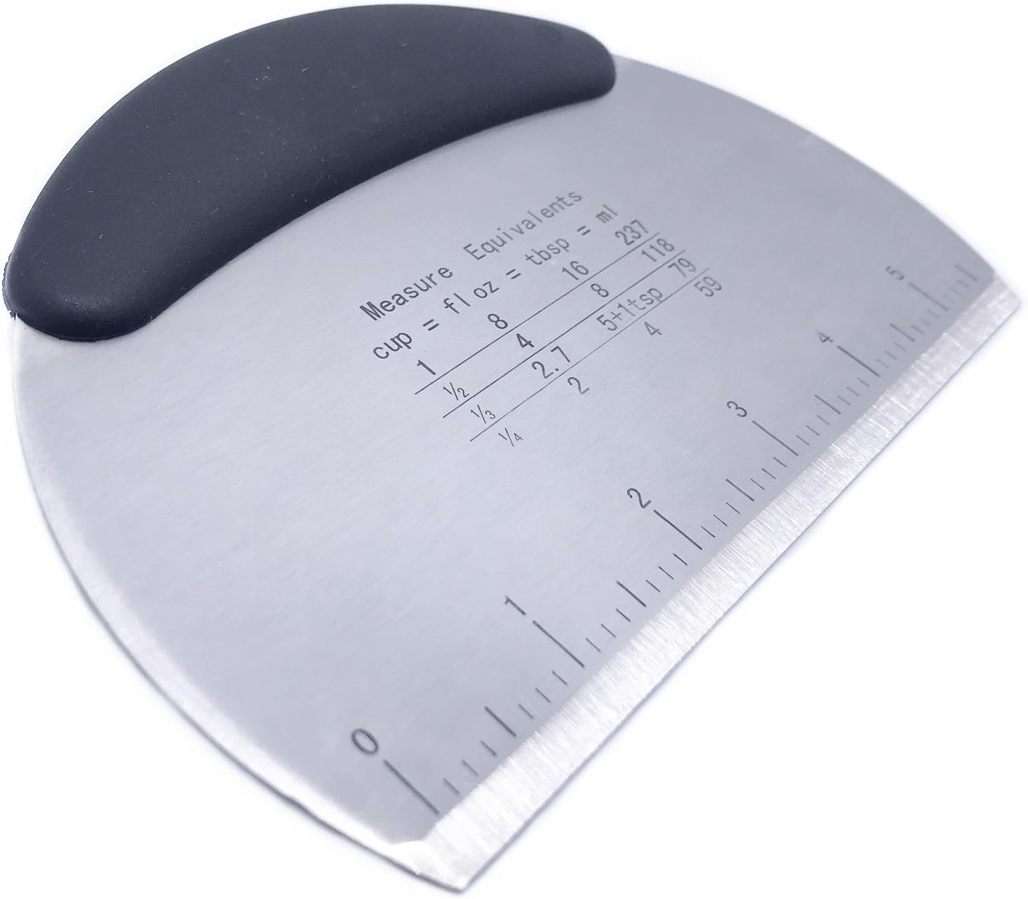 Fengbao Pastry Scraper and Cutter Stainless Steel - Pizza Dough Cutter and Chopper - Multipurpose Bench Scraper