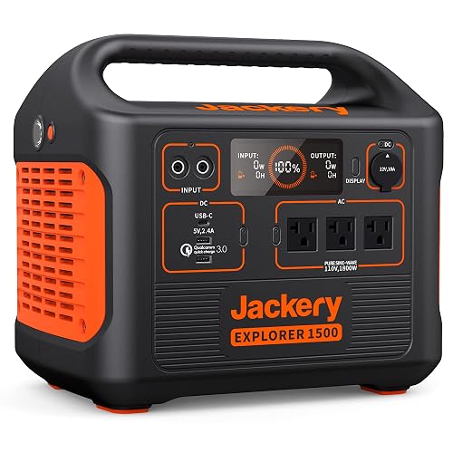 Jackery Portable Power Station Explorer 1500, 1534Wh Portable Generator ...